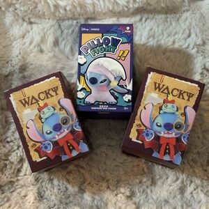 3 pcs Bundle - Disney Stitch Pillow Fight and Wacky Collectible Set